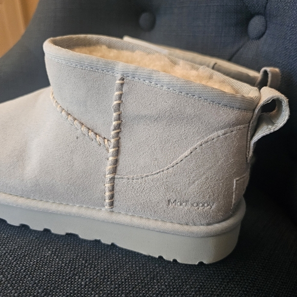 Cozy Light Blue Suede UGG Madhappy Ankle Boots - Picture 3 of 9